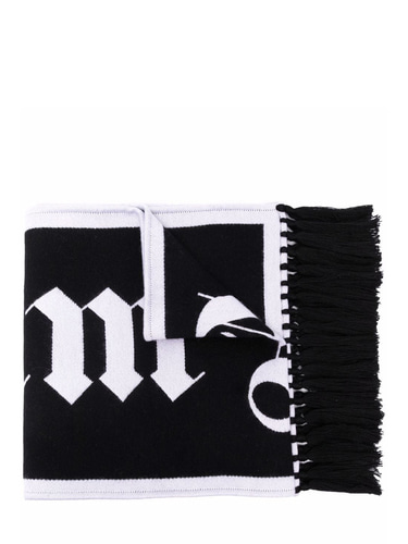 팜엔젤스 남자 스카프 선물 Wool scarf with maxi logo PMMA025F21FAB002
