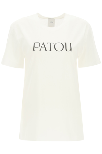 PATOU 여성 로고 프린트 반팔 티셔츠 JE0299999 001W