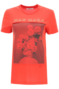 막스마라 여성 상의 roses print t-shirt ROSSO 009RS