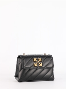 오프화이트 여성 숄더백 Small black leather bag with logo OWNN027F21LEA001