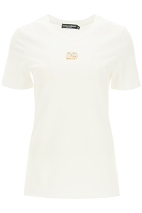 돌체앤가바나 여성 crystal logo 티셔츠 F8M68Z W0800
