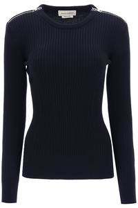 알렉산더맥퀸 여성 니트 스웨터 wool sweater with zip 679415 4100