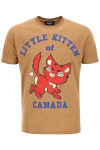 디스퀘어드2 남자 상의 kitten print t-shirt S71GD1109 130