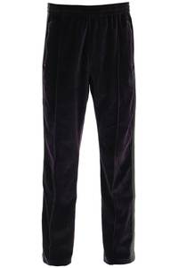 NEEDLES 남자 바지 velvet trackpants with striped bands JO229 EGGPL